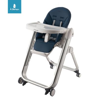 China Contemporary multifunctional luxury baby feeding dining sleeping highchair with wheels for sale