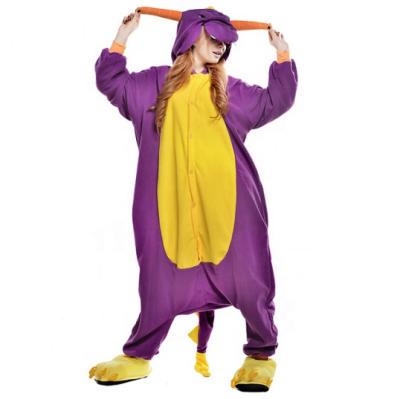 China 2019 Hot selling QUICK DRY purple dragon onesie dinosaur adults wholesale dragon onesie from China for sale