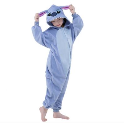 China Thermal Blue Kids Stitch Kigurim Pajamas Onesie Cartoon With Good Price Donkey Pajamas Kids Cartoon Pajamas for sale