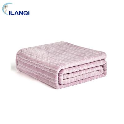 China Wholesale Comfortable Rectangular Jacquard Anti-pilling Flannel Covers And Throws Luxury Throw for sale