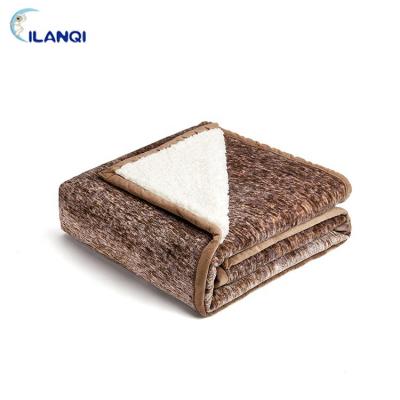 China OEM Order Customized PASSIONATE Thick Comfort Double Layer Flannel Fleece And Sharpe Throw Blankets For Winter Soft Double Layer Fleece for sale