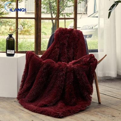 China High Quality Anti-Pilling Long Pile Plush Sherpa Baby Throw Blanket Plush Baby Blanket for sale