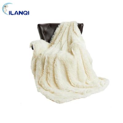 China Anti-pilling Super Soft Comfortable Plush Sherpa Fleece Couch Blanket Custom Throws Shear Blanket Loose Throw Blankets for sale