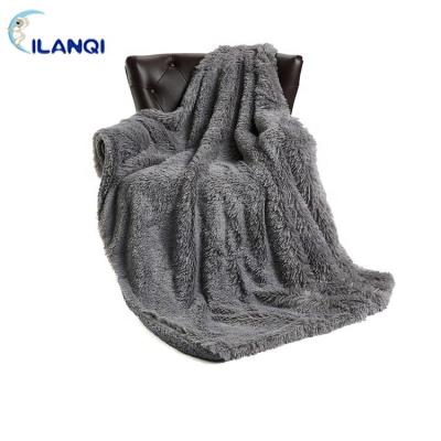 China HOT Long Pile Fur Plush Winter Super Soft Thick Throw Blanket For Sofa for sale