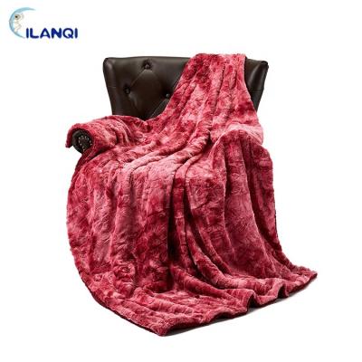 China Wholesale Thick Double Layer Plush Sherpa Fleece Winter Warming Cozy Blanket Throws Soft Double Layer Fleece for sale