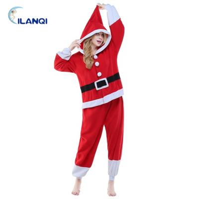 China Wholesale Santa Claus Girl Costume Women Onesie Pajamas Plus Size Christmas Dress for sale