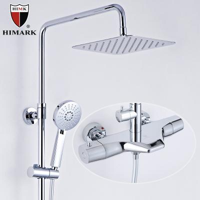 China With HIMARK 3 Function Modern Wall Mounted Thermostatic Sliding Bar UPC Bathroom Rain Shower Set for sale