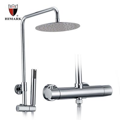 China CE and UPC hot sale shower thermostatic column set with slide bar HIMARK faucet for sale