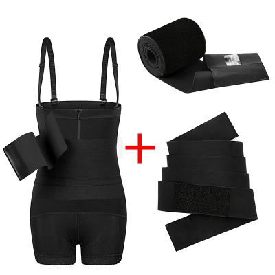 China New Antibacterial Functional One-Piece Detachable Belt Shapewear Waist Trainer With Detach Wrap Belly Around Mid-Body Compression for sale