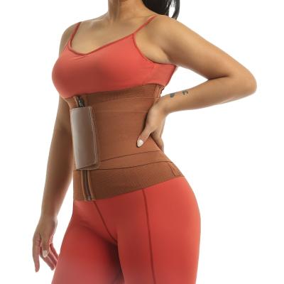 China Private Label Black Brown Waist Trainers Women Workout Shaper Compression Waist Cincher Trimmer Antibacterial Belly Slimming Sports Wrap Belts for sale