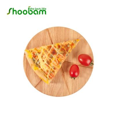 China Viable 6 Size Piece Round Wooden Pizza Tray Plate for sale