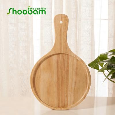 China Bamboo Pizza Dish Wholesale Board Service Sustainable Wooden Serving Tray for sale