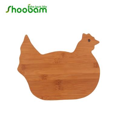 China Viable Bamboo Animal Shape Hen Cutting Plate for sale