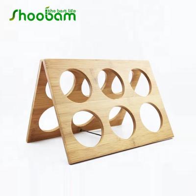 China Sustainable Bamboo Wine Rack Fits Wine Rack 6 for sale