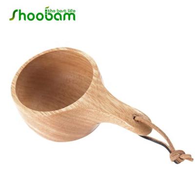 China Sustainable Natural Wooden Mugs For Water Coffee Milk Water Beer To Increase Camping Outdoors for sale