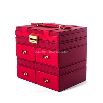 China High Quality Leather Jewelry Box Leather Jewelry Packaging Paper Jewelry Storage Box for sale