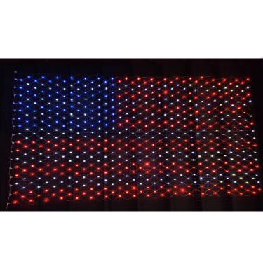 China Commercial Use Christmas Lighting Decoration Up American Flag Led Lights for sale