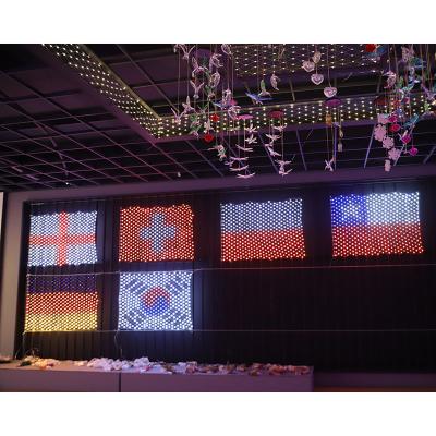 China Outdoor Indoor American Flag Lights with 390 LED Waterproof Led Net Flag Light for Yard Garden Decoration for sale