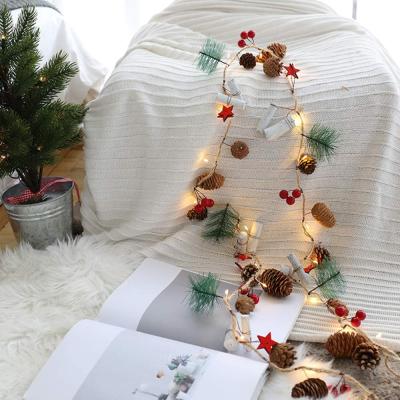 China Super Creative Fairy String Berry Christmas Decoration Light Decorative Led Christmas Lights Pinecone Bell Christmas Decor for sale