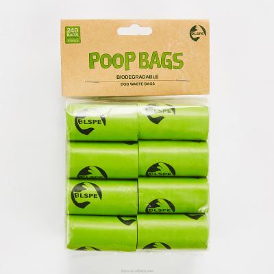 China Sustainable 240 Bags 16 Rolls Dog Waste Biodegradable Compostable Bags Scented Poo Bags for sale