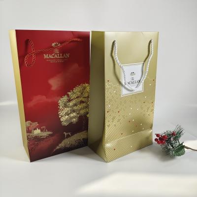 China Recyclable Wholesale Custom Luxury Clothing Kraft Paper Bag Printing Logo Custom Kraft Paper Bag Clothing Shopping Gift Wine for sale