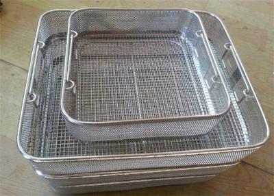 China Anti Corrosion Rectangular Wire Mesh Basket Stainless Steel Medical Containers for sale