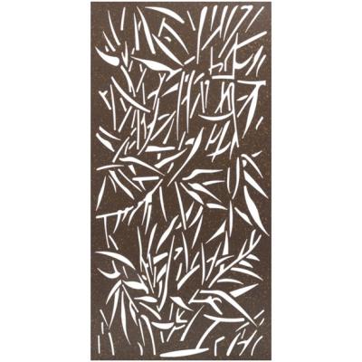 China Minimalist Laser Cut Art Metal Screens Panels Corten Steel Decorative Outdoor Garden Metal Screens Privacy Metal Screen for sale