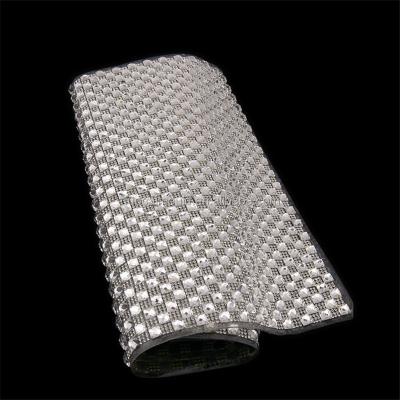 China Flatback Hot Melt Glue 24*40cm Fix Rhinestone Mesh Sheet For Shoes Decoration for sale