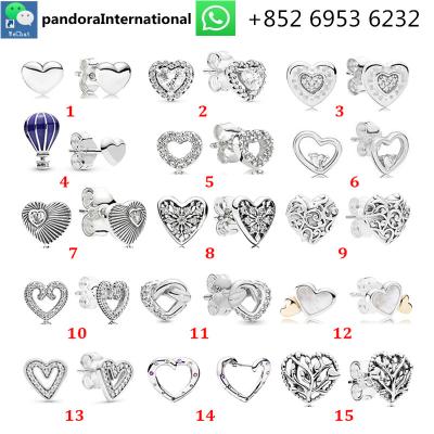 China Vintage S925 Sterling Silver Love Series Heart Intertwining Heart Earrings Sublime Fashion And Elegant Earrings for sale