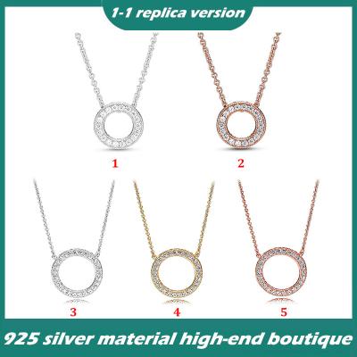 China Vintage S925 Sterling Silver Rose Gold Necklace Temperament Personality Necklace DIY Clavicle Base Chain for sale