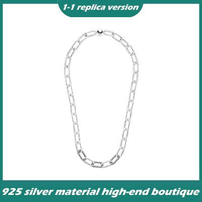 China Vintage 925 Sterling Silver JE Necklace DIY Series Twisted Band Intertwined Bare Chain for sale