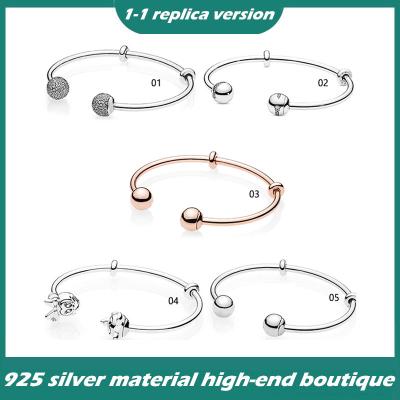 China Vintage 925 Sterling Silver Diamond Meteor Full Round Open Bangle Suitable For Original Bangle for sale