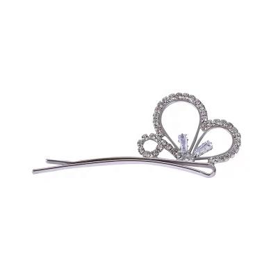 中国 Fashion Hair Accessories Wholesale Women Rhinestone Diamond Hair Pin Korean Crystal Heart Rhinestone Bobby Pin 販売のため