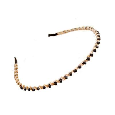 China Fashion Wholesale Shiny Rhinestone Pearl Hair Circle Bling Headband Crystal Headbands for sale