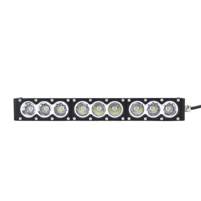 China Spot 10W Cree single row led light bar offroad PC lens DHCB-L90SDC for sale