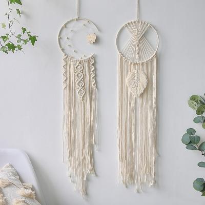 China Wholesale Dream Catcher Macrame Macrame Wall Hanging Girls Decor Moon and Owl Dream Catcher Boho Room Macrame From Europe Large for sale