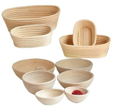 China Viable The Ideal Baking Bowl For Sourdough And Yeast Bread Round Oval Rattan Bread Proofing Basket for sale