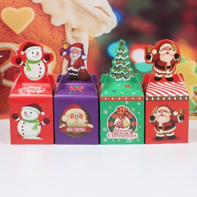 China Small Folding Paper Gift Box Rectangle Apple Christmas Paper Box Cheap Packaging Paper Wholesaler for sale