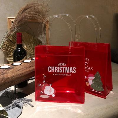 China Fashionable Hot Sale Red Christmas Thanksgiving Organizer Bags Wedding Gift Wrapping Bag Tote Gift Bag Shopping Jelly Bag for sale