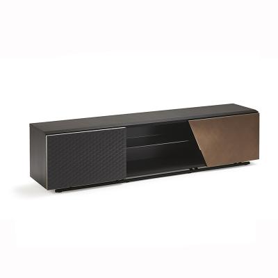 China Customized Luxury Black Modern Design TV Stand Living Room Furniture for sale