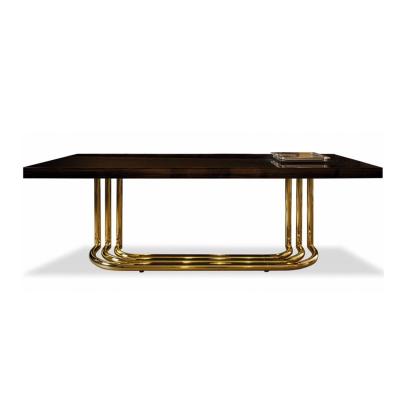 China Customized Stainless Steel Luxury Base Study Black Wooden Desk for sale