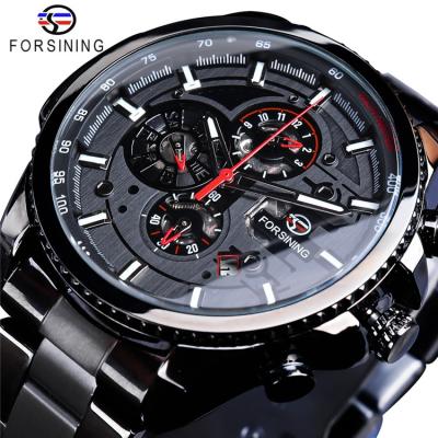 China FORSINING f1137 non-specific skeleton automatic watch for men leather strap automatic watches for sale