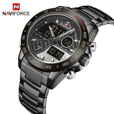 China Naviforce 9171 Watch Water Resistant New For Fashion Top Luxury Quartz Watch Mens Brand Stee Stainless Band for sale