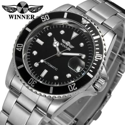 China WINNER 8066 High Quality Men's Automatic Stainless Steel Band Mechanical Wristwatches Brand Watches for sale