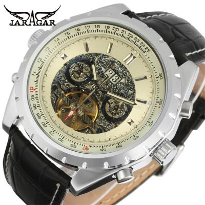 China 2020 Men's JARAGAR 212 Automatic Genuine Leather China relojes custom made hombre luxury casual watches saat for sale