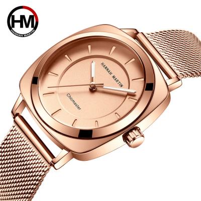 China Drop Shipping Lady Rose Gold Bracelet Clock Wristwatches Relogio Feminino Water Resistant Hannah Martin HM-106 Quartz Watch for sale