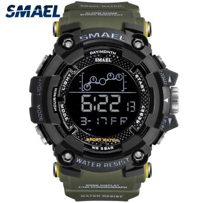 China LED display danxian smael 1802 men's watch military water resistant sports watch army led digital wrist stopwatches for 1802 male for sale