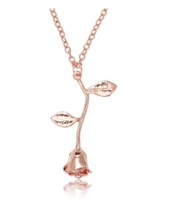 China Cheap hot sale new18k FASHIONABLE flower models rose gold necklace for sale