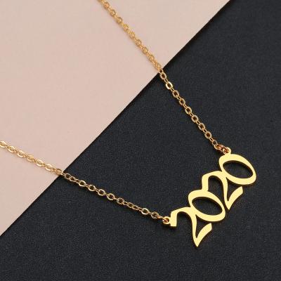 China FASHIONABLE Personalized Birthday Gift Anniversary Stainless Steel Necklace for sale