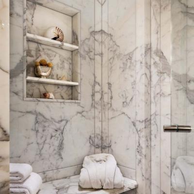 China Indoor Lilac Gray White Marble Slab Tiles for sale